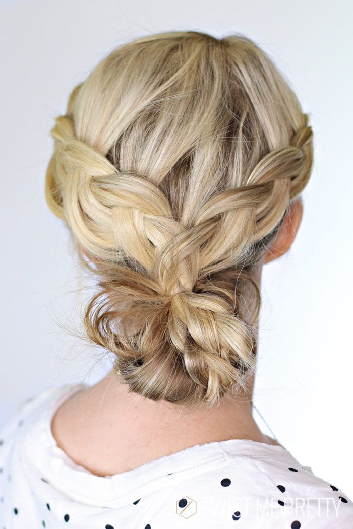Ash Blonde Braided Crown Bun — Winter Bun Hairstyles