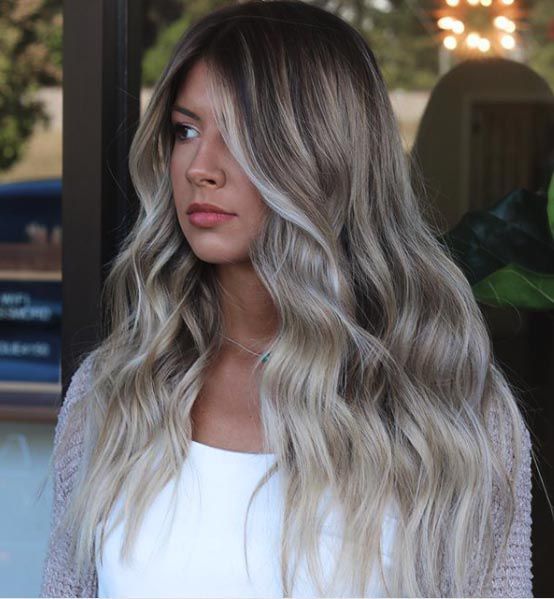 Side-Swept Bangs Ash Blonde With Heavy Highlights — Winter Hair Colors for Blondes