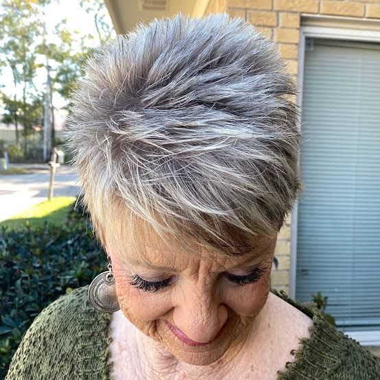 Short Side-Swept Visual Idea — Winter Haircuts for Women Over 70