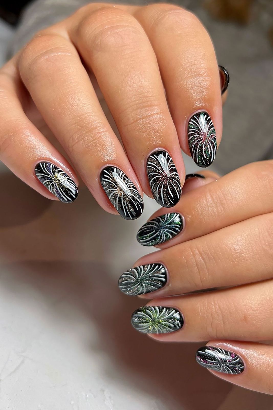 New Year S Winter Celebration Visual Idea — Winter Nail Art