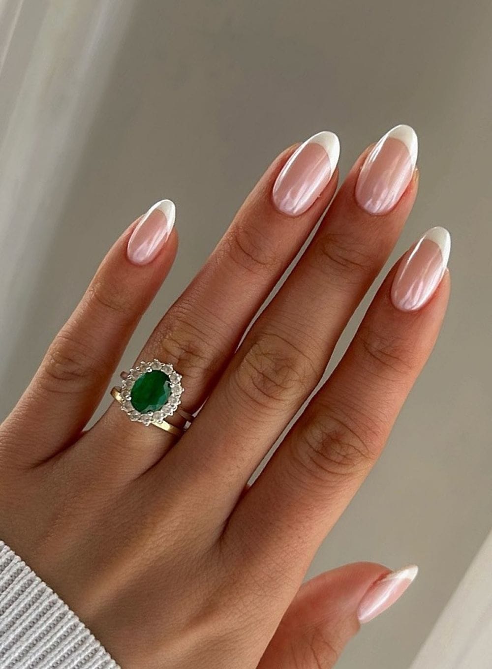 Milky Sheer French Oval Nails Milky Sheer French Oval Nails — Classy Winter Nails