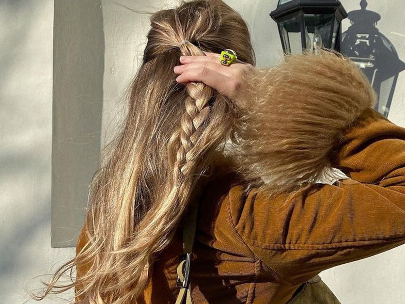 Half-Up With Delicate Braid Detail Half-Up With Delicate Braid Detail — Winter Hairstyles for Long Hair