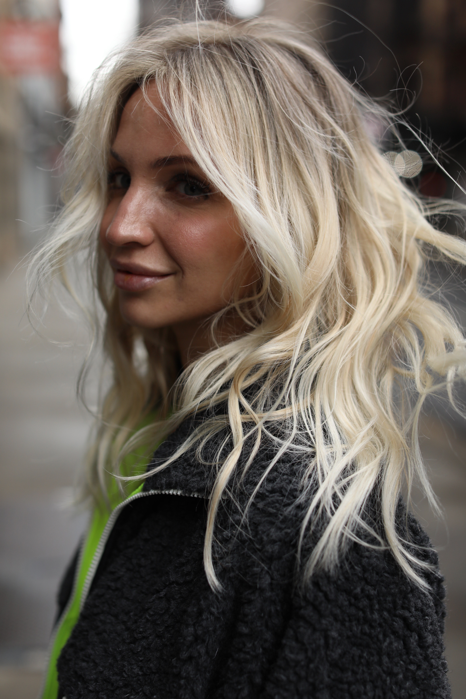 Textured Icy Blonde Balayage Waves — Icy Blonde Hair