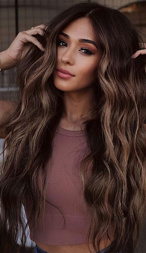 Dark Brown With Lighter Brown Highlights — Winter Brown Hair Colors