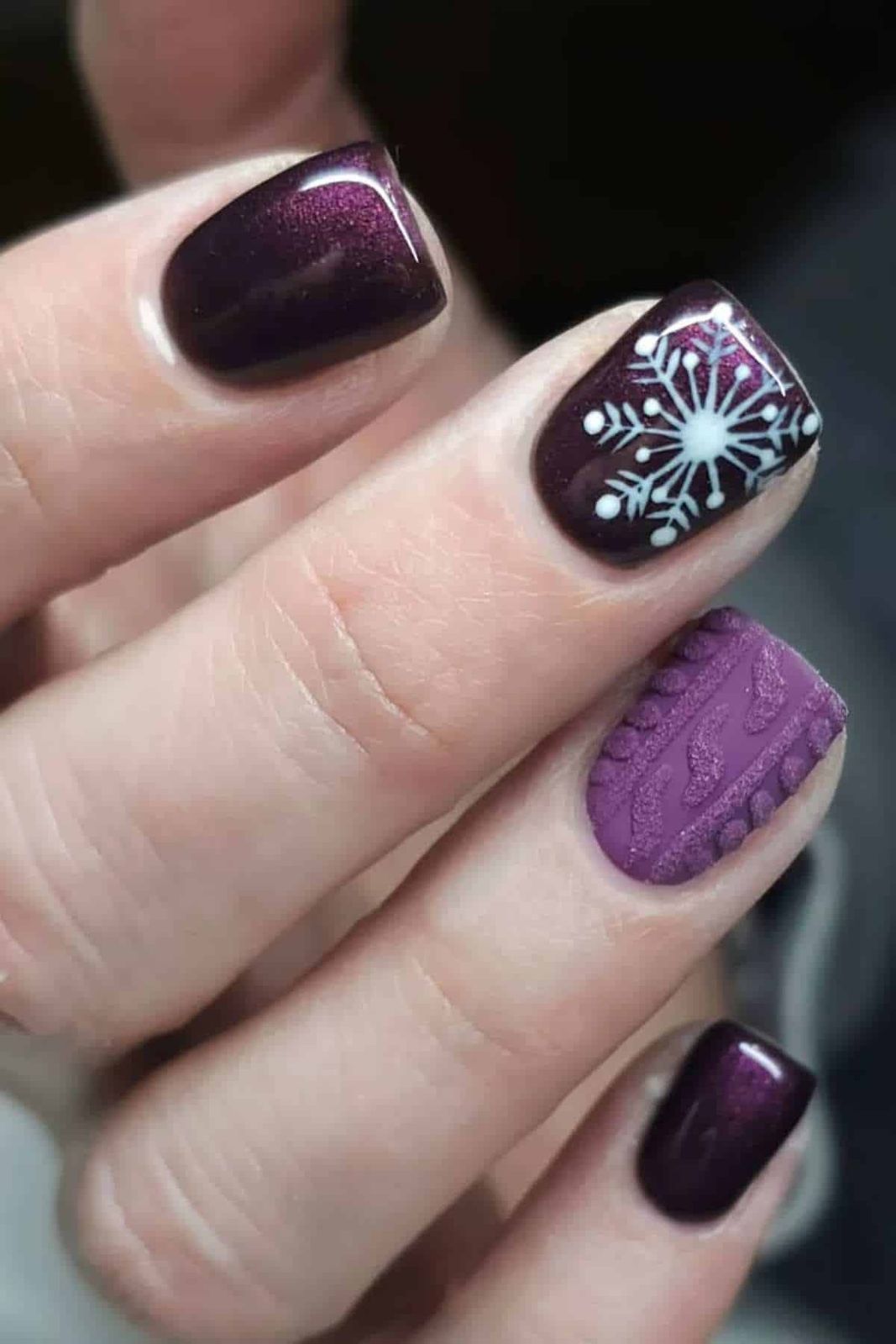 Glossy Matte Visual Idea Glossy Matte Visual Idea — Classy Winter Nails
