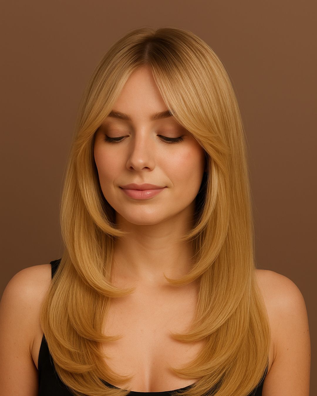 Honey Blonde With Subtle Highlights Visual Idea — Winter Haircuts for Long Faces