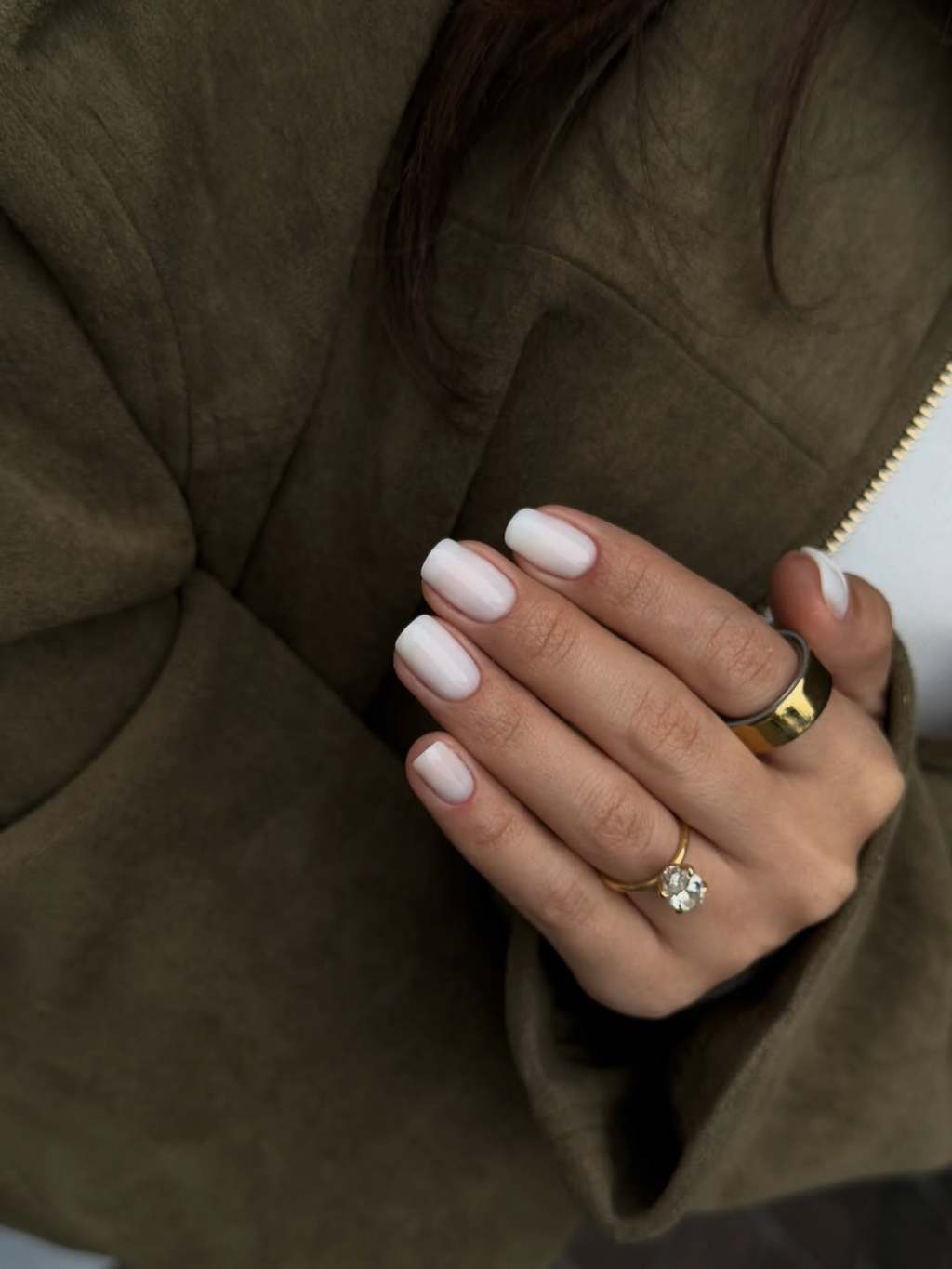 Solid Color Short Square Opaque Milky White Perfect Solid Color Short Square Opaque Milky White Perfect — Milky White Nails