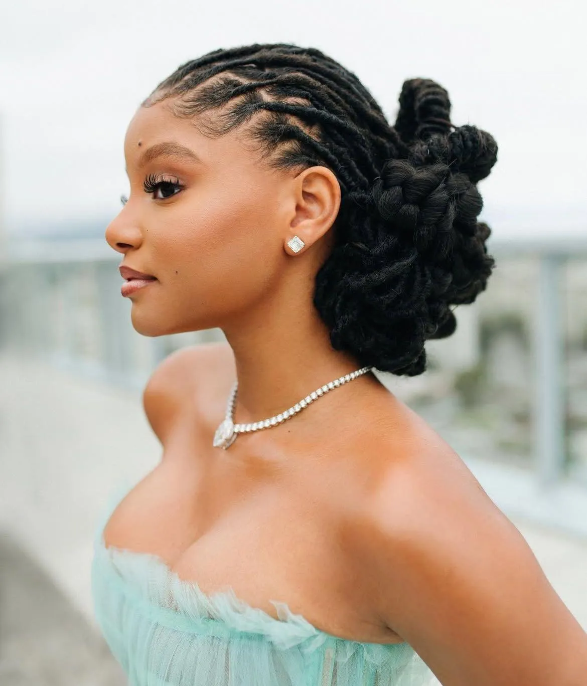 Intricate Updo with Braided Elements — Winter Loc Styles