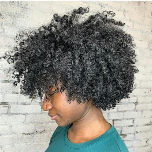 Full Curly Shoulder Length Cut — Winter Haircuts for Black Women