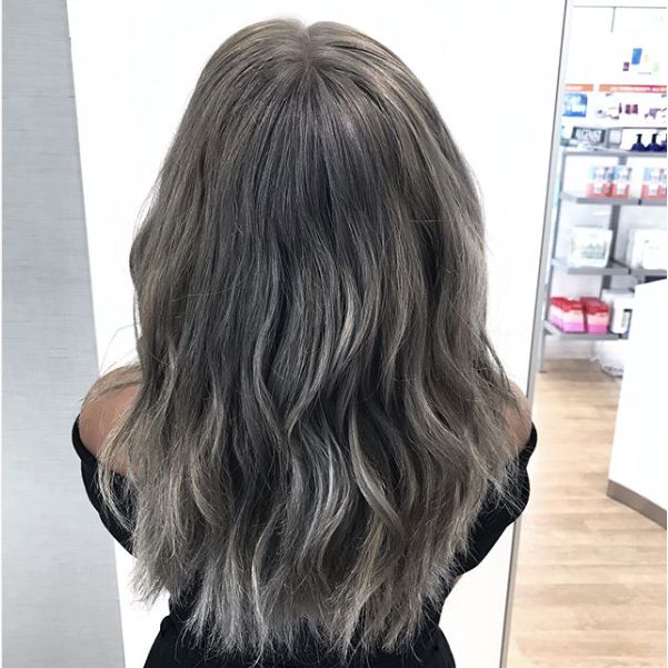 Natural Gray Waves With Side Part Natural Gray Waves With Side Part — Winter Haircuts for Gray Hair