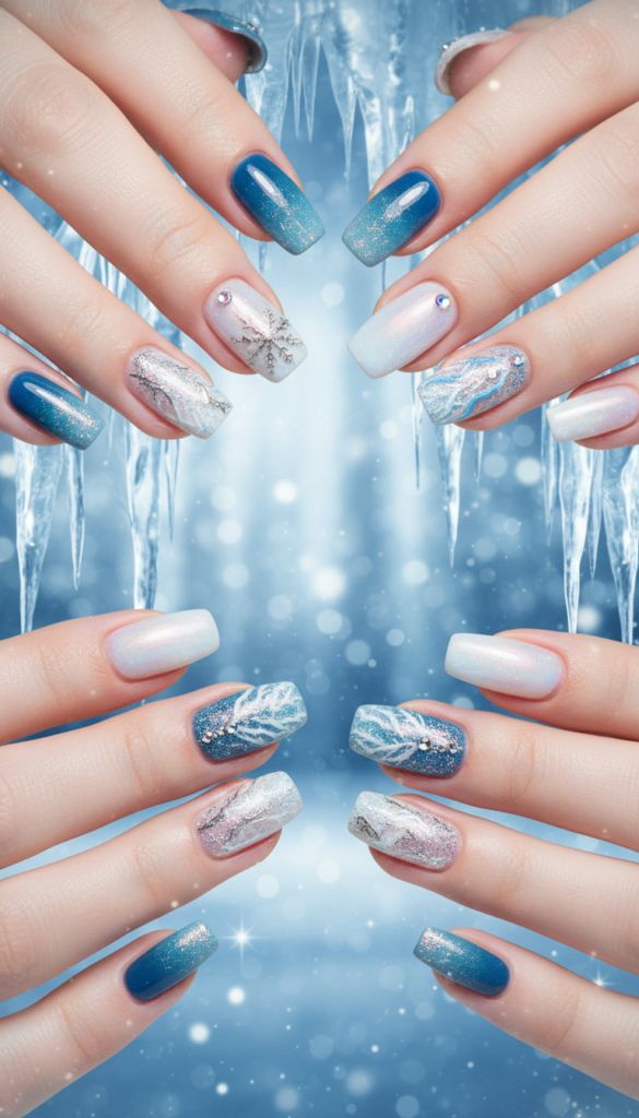 Visible Visual Idea Visible Visual Idea — Winter Blue Nails