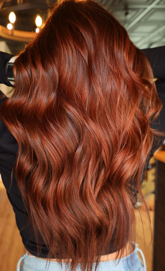 Deep Reddish-Brown Auburn — Winter Auburn Hair Color