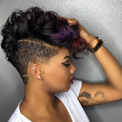 Dramatic Undercut Mohawk — Winter Haircuts for Black Women
