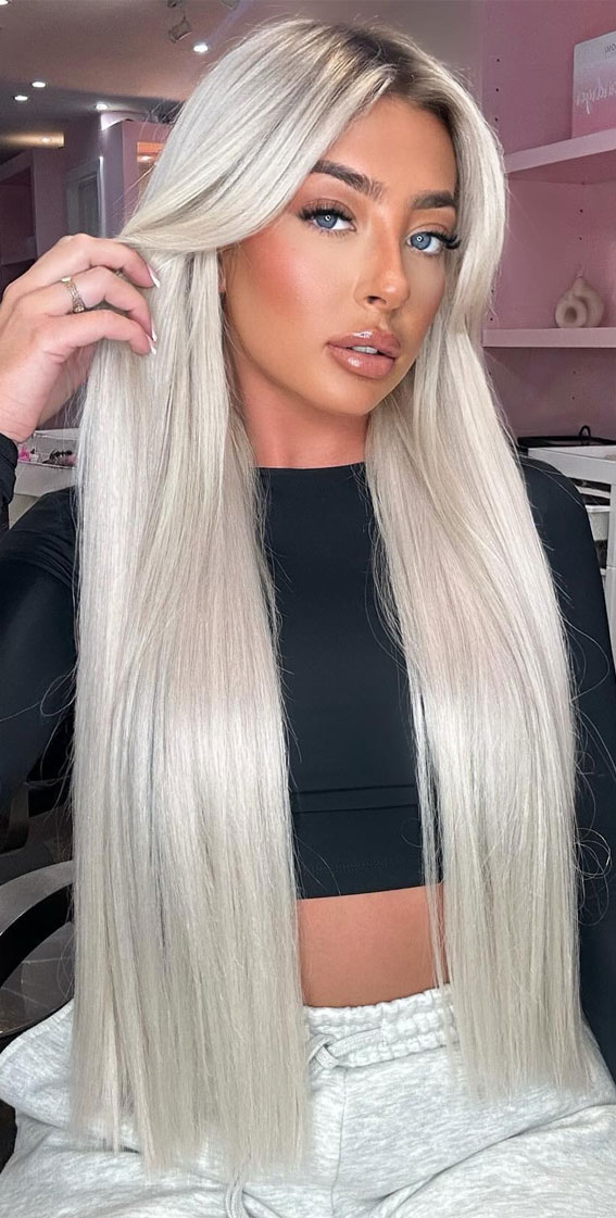 Dimensional Icy Blonde With Highlights — Icy Blonde Hair