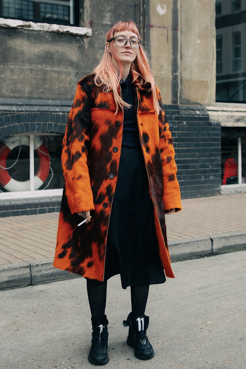 Bold Printed Coat over a Casual Base — London Winter Outfits