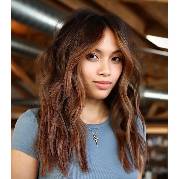 Layered Shag Visual Idea Layered Shag Visual Idea — Winter Haircuts for Wavy Hair