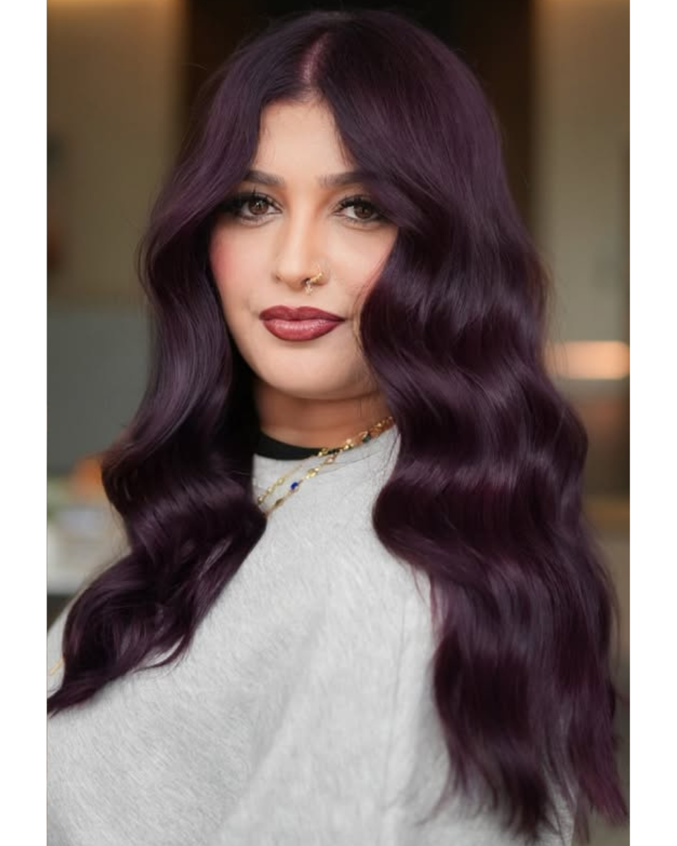 Deep Plum With Burgundy Undertones — Plum Hair Color