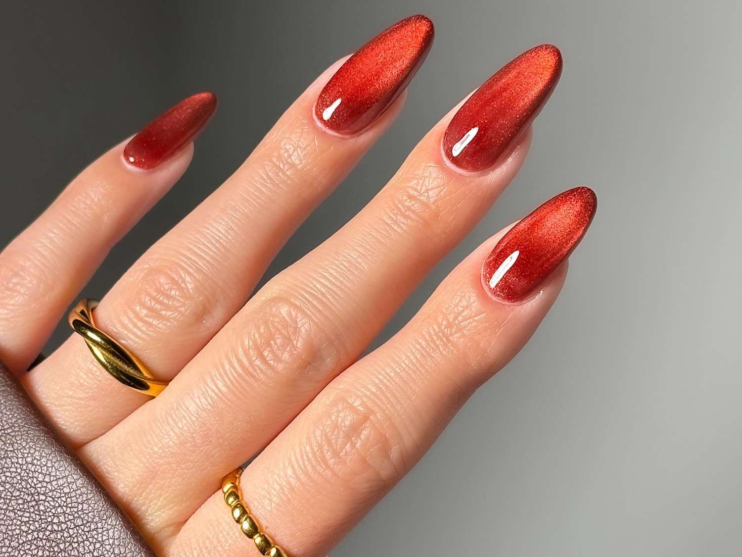 Deep Burgundy Matte Velvet Nails