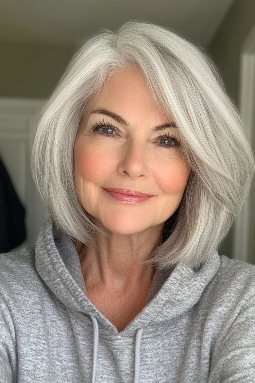Light Grey Visual Idea — Winter Haircuts for Women Over 70