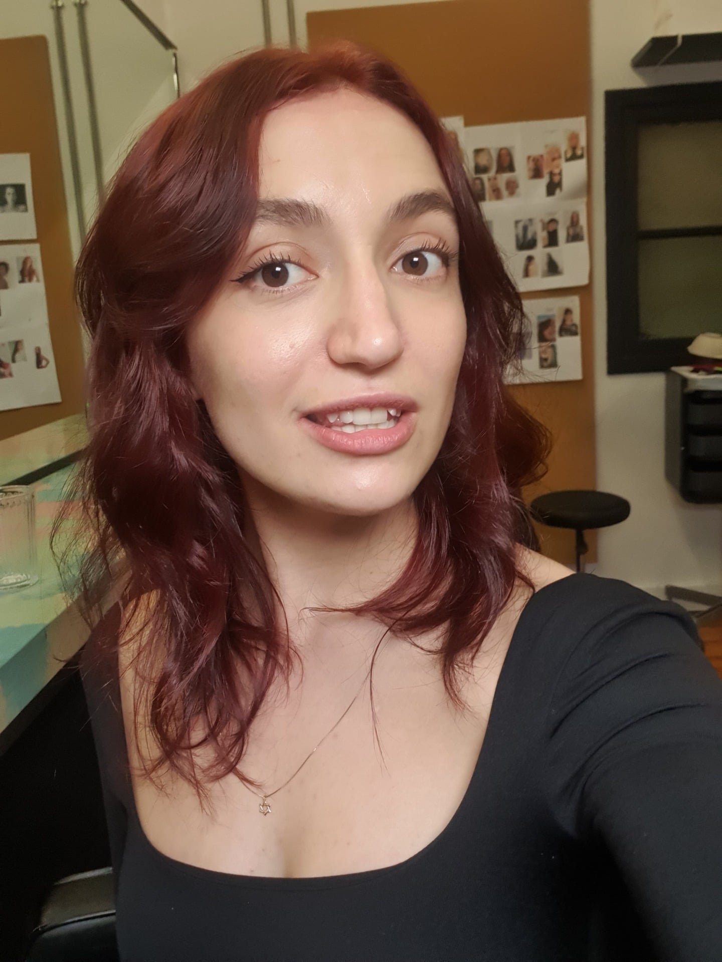Natural Medium Brown with Subtle Cherry — Cherry Cola Hair Color