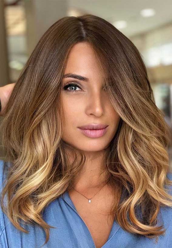 Chin Bob with Warm Golden Blonde Balayage Chin Bob with Warm Golden Blonde Balayage — Winter Balayage