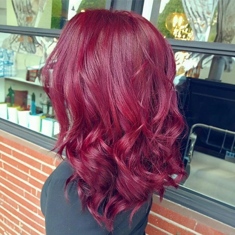 Vibrant Deep Berry Red Visual Idea Vibrant Deep Berry Red Visual Idea — Winter Hair Colors