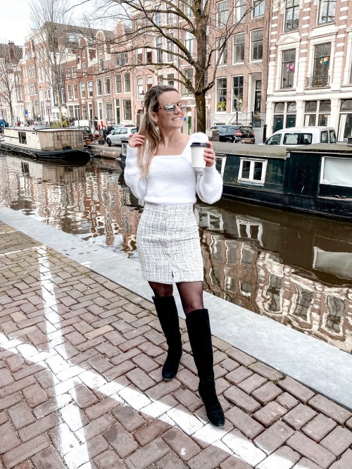 Textured Mini Skirt for a Casual Daytime Look — February Outfits