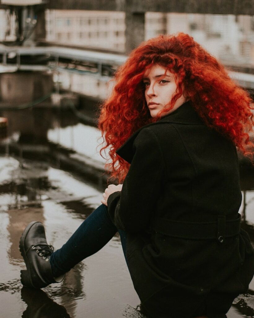 Vibrant Red Mid-Back Length Curls Vibrant Red Mid-Back Length Curls — Winter Hair Colors for Curly Hair