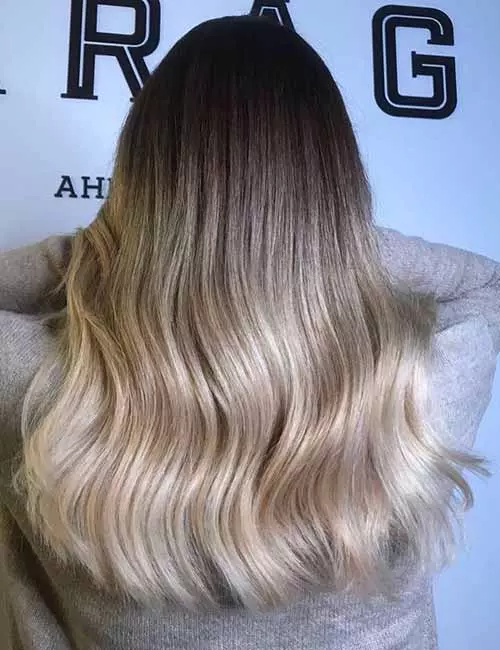 Deep Brunette To Bright Blonde Ombré — Blonde to Brunette Hair