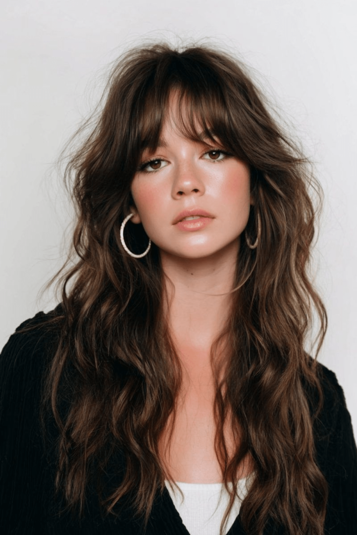 Messy Textured Long Shag — Long Winter Haircuts