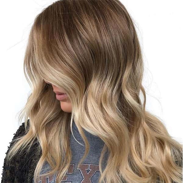 Ash Blonde Collarbone With Side Bangs — Reverse Balayage