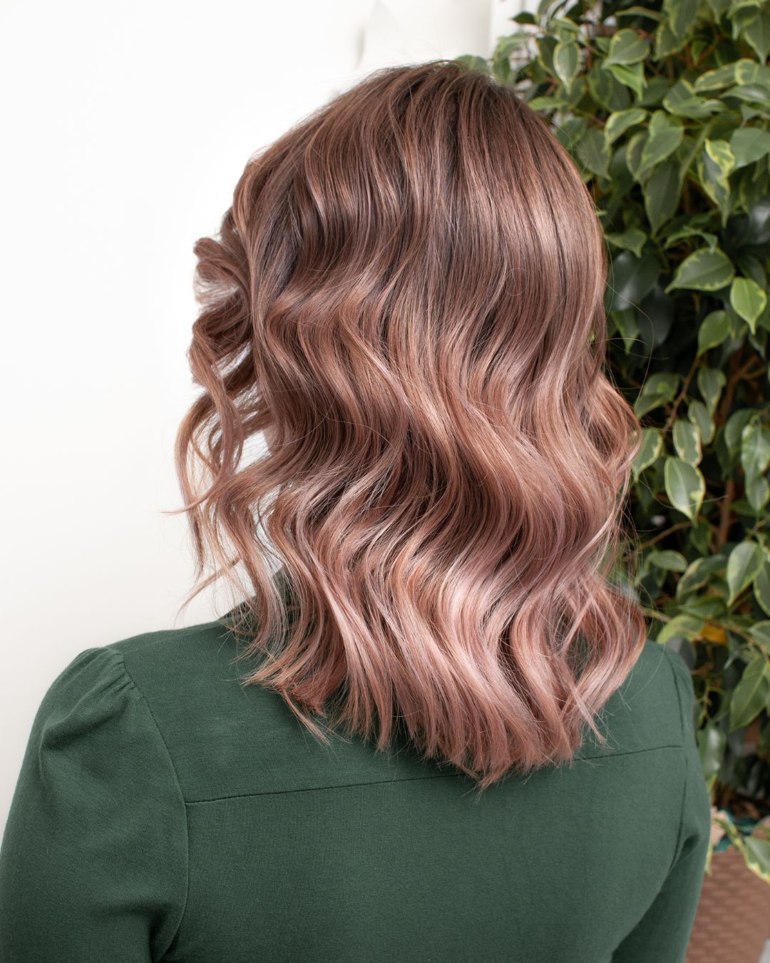 Rose Gold Lob With Loose Waves — Cute Winter Hairstyles