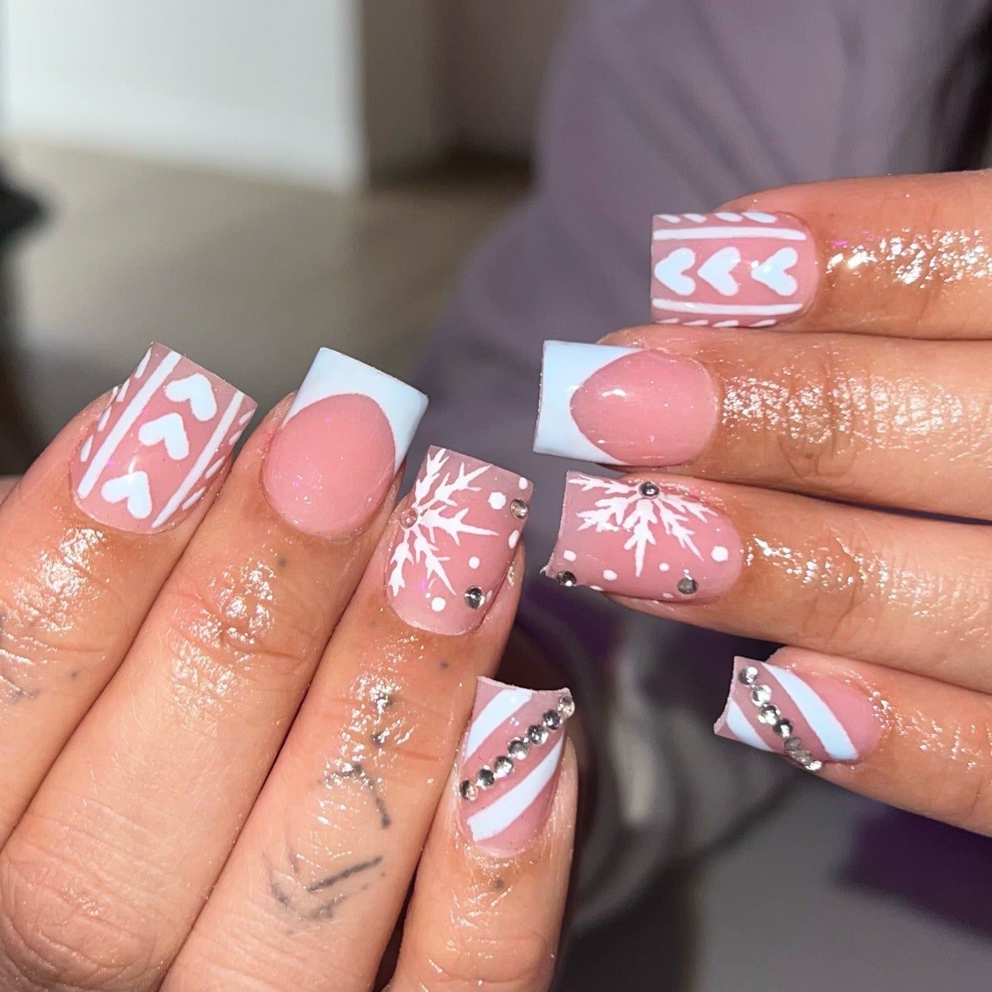 Clean Visual Idea Clean Visual Idea — Winter Squoval Nails