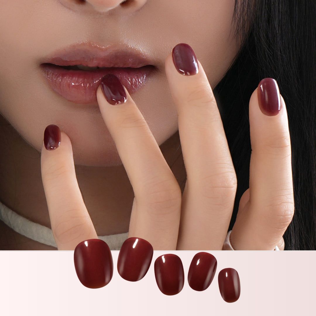 Solid Color On All Nails Visual Idea — Winter Nail Colors for Pale Skin