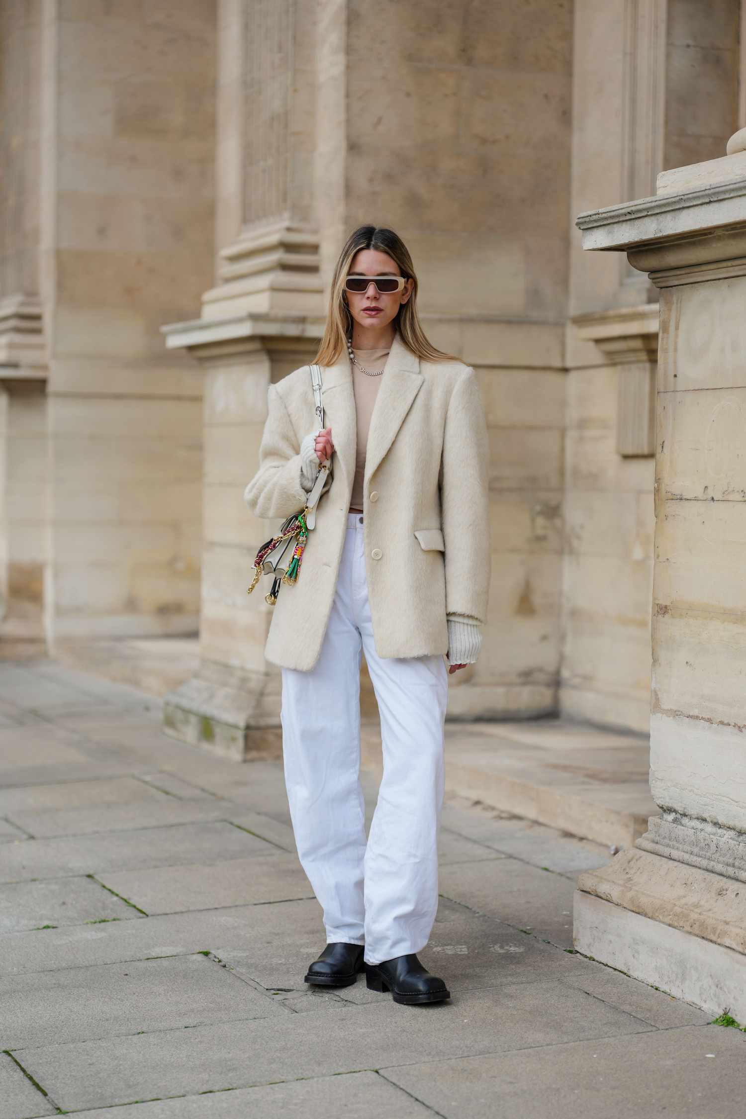 Cozy Neutrals: The Oversized Knit Blazer Look — February Outfits