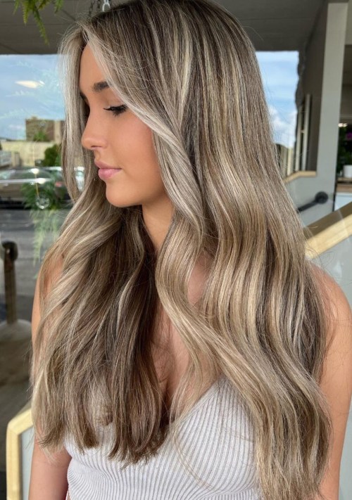 Layers Ash Blonde With Platinum Highlights — Winter Hair Colors for Blondes