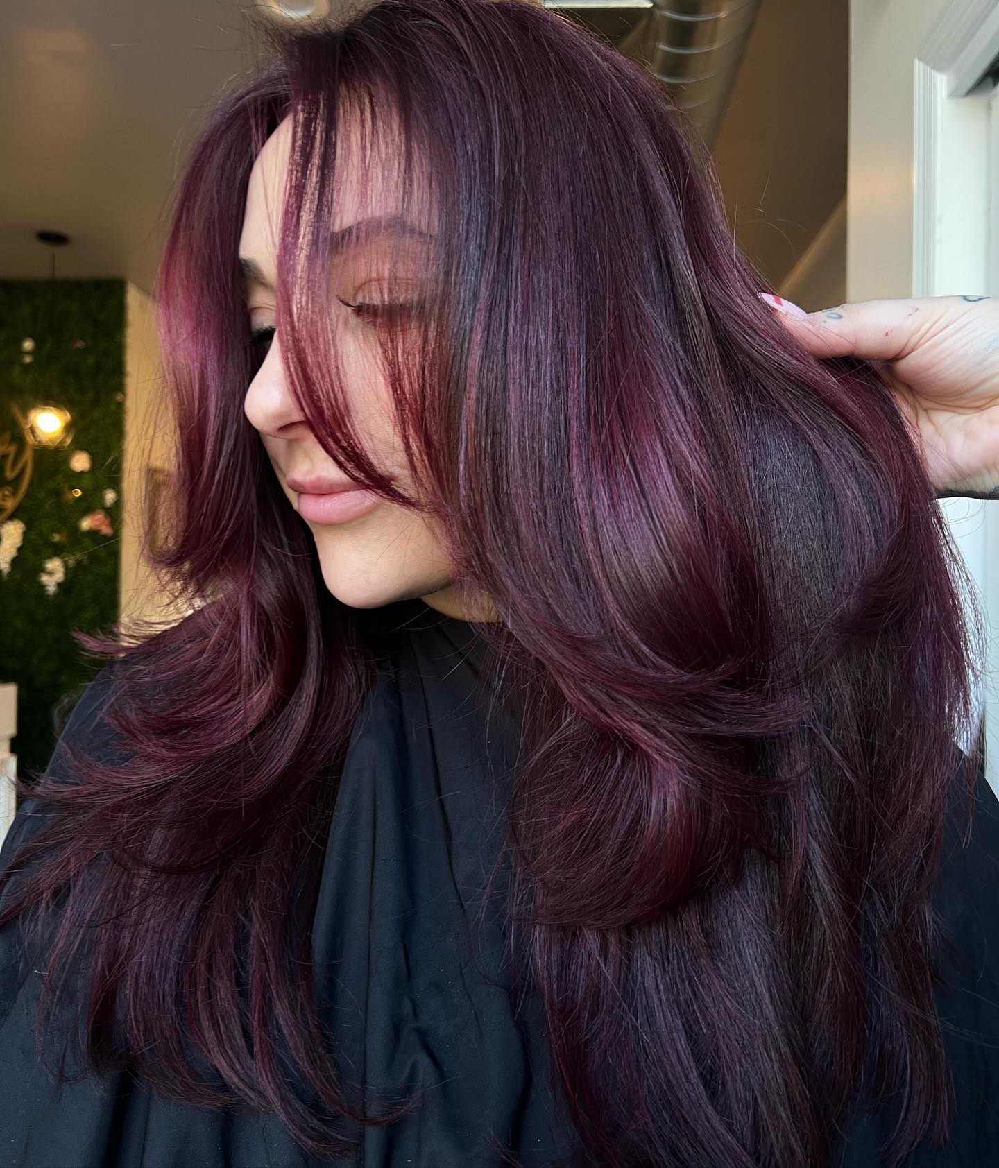 Mid-Back Rich Mahogany With Deep Red Mid-Back Rich Mahogany With Deep Red — Mahogany Hair Color
