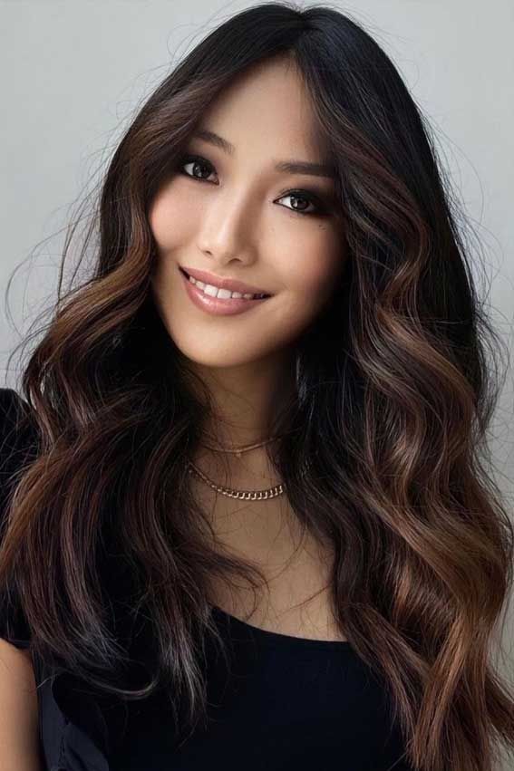Front View Medium Crop Visual Idea — Dark Winter Hair Colors