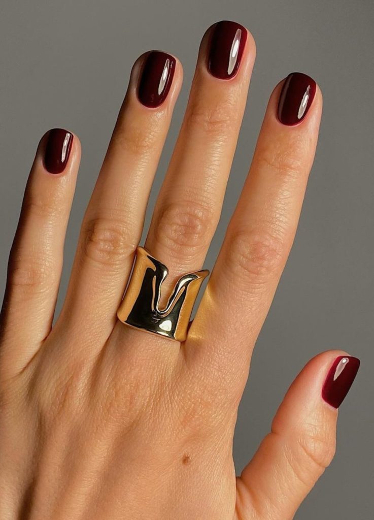 Dark Cherry with Subtle Sparkle Dark Cherry with Subtle Sparkle — Black Cherry Nails