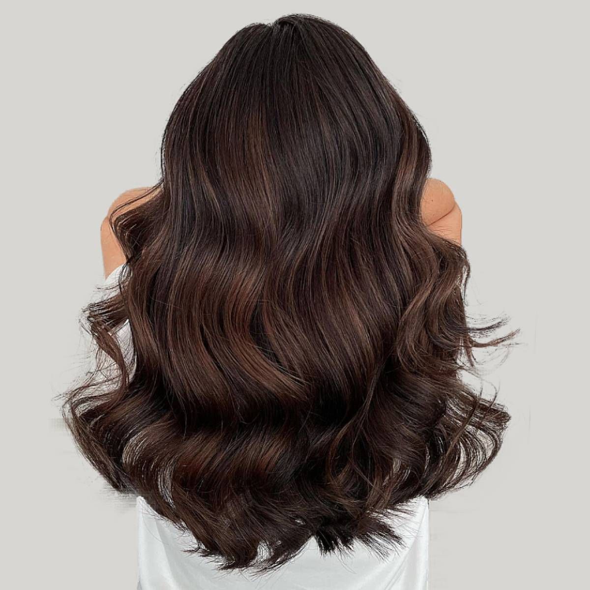 Dark Chocolate Base With Caramel Highlights Dark Chocolate Base With Caramel Highlights — Dark Chocolate Brown Hair