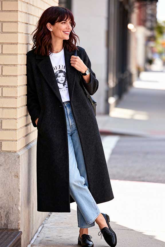 Casual Outfit Idea Casual Outfit Idea — Long Coat Outfits