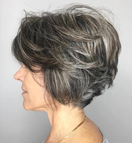 Chin Ash Blonde Bob with Silver Highlights — Winter Hair Colors for Women Over 60