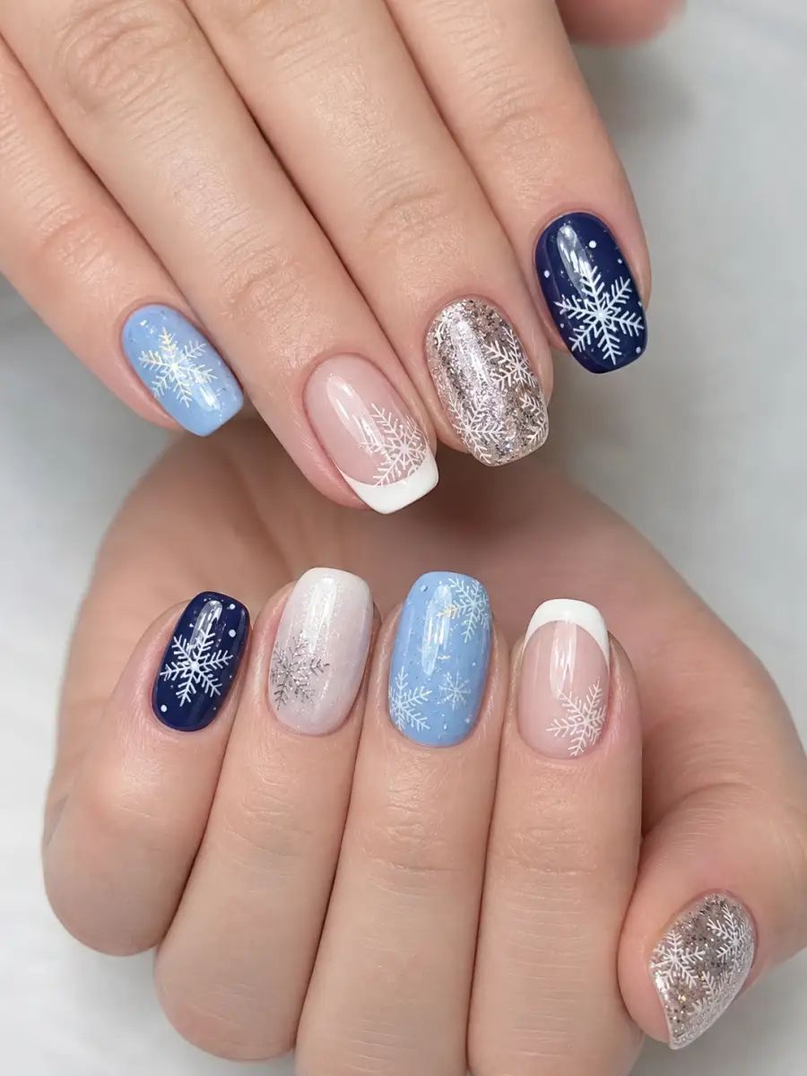 Glossy Glitter Visual Idea Glossy Glitter Visual Idea — Classy Winter Nails