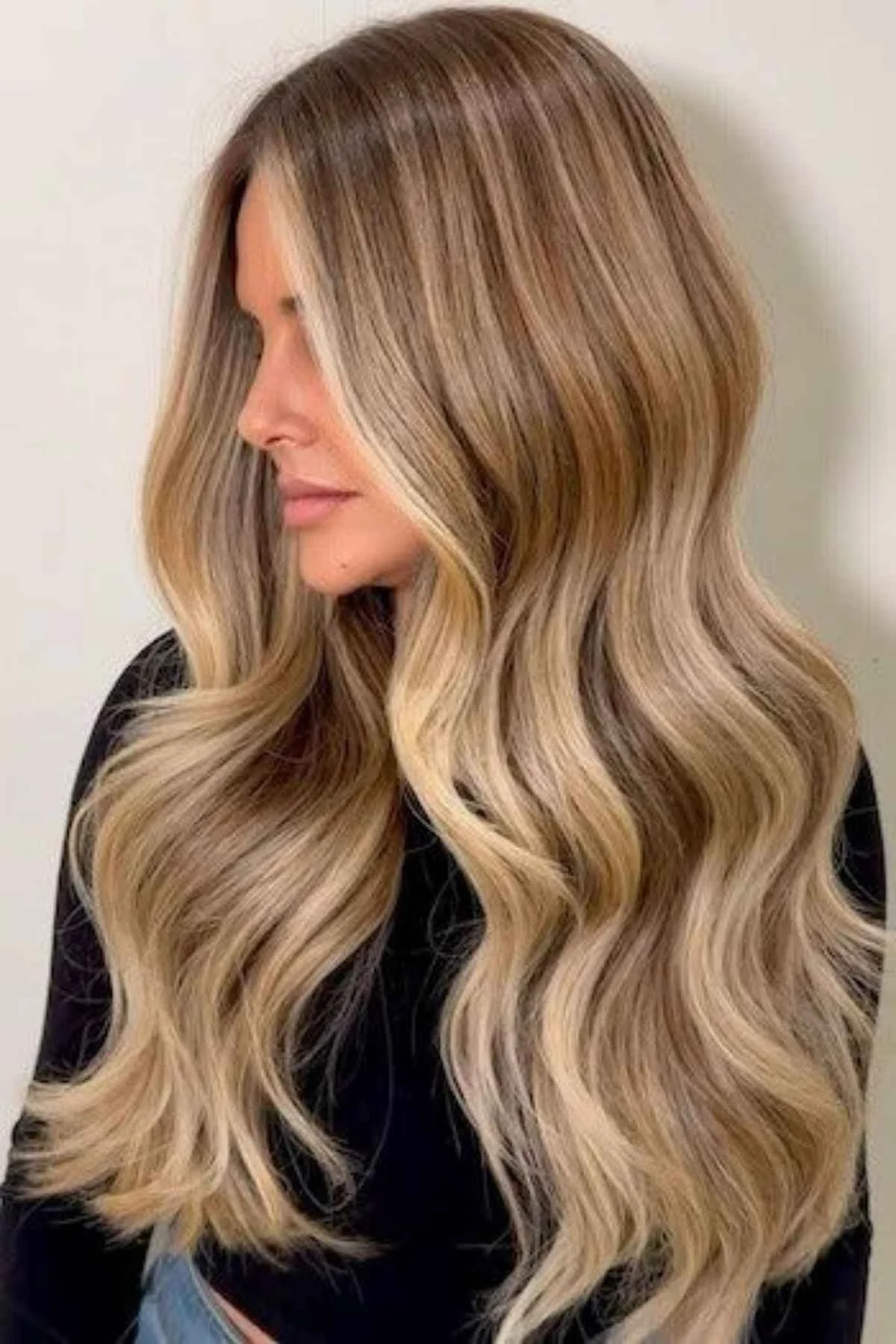 Mid-Back Golden Blonde With Ash Highlights — Winter Hair Colors for Blondes