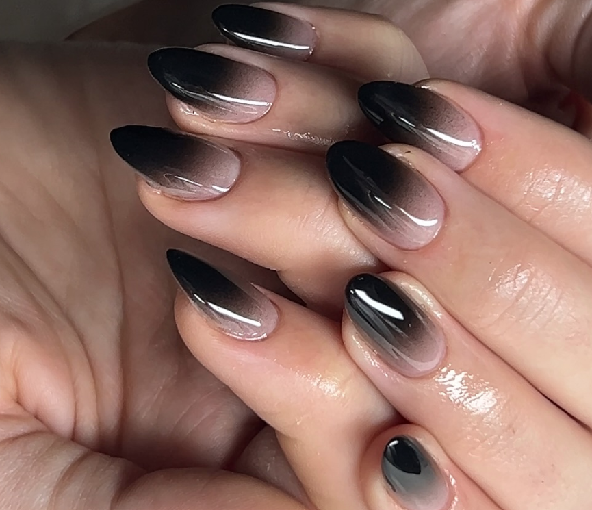 Pale Pink White Snowflake Oval Nails Pale Pink White Snowflake Oval Nails — Winter Nails