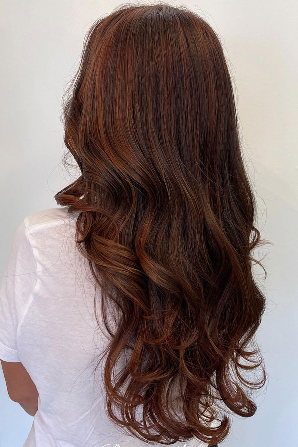 Mahogany With Subtle Lighter Highlights Mahogany With Subtle Lighter Highlights — Mahogany Hair Color