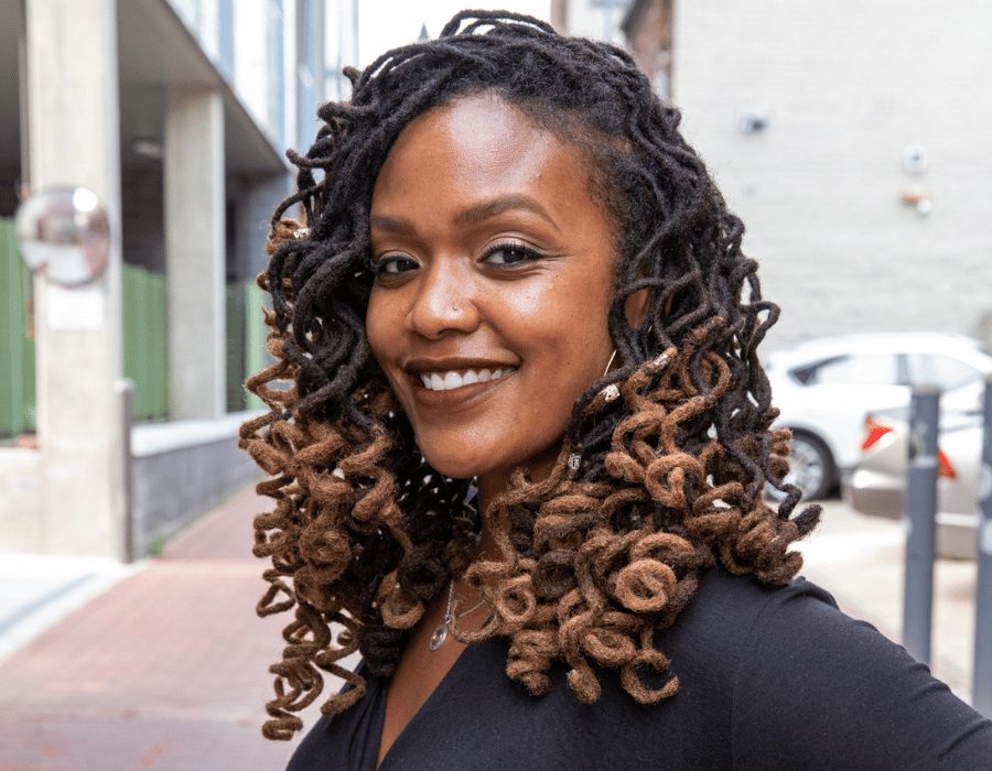 Wavy Ombre Locs in Loose Curls — Winter Loc Styles