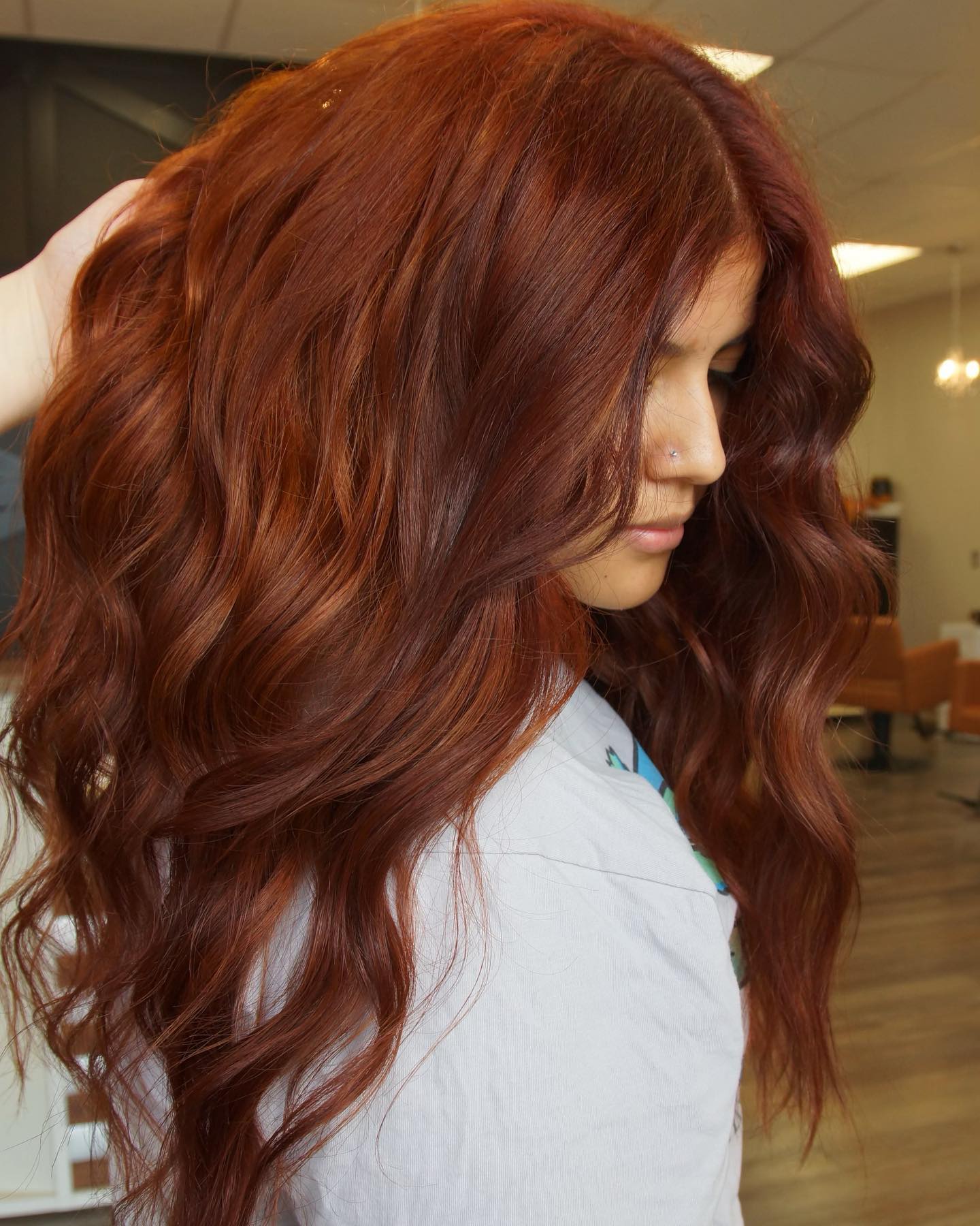 Vibrant Mahogany With Strong Red Tones Vibrant Mahogany With Strong Red Tones — Mahogany Hair Color