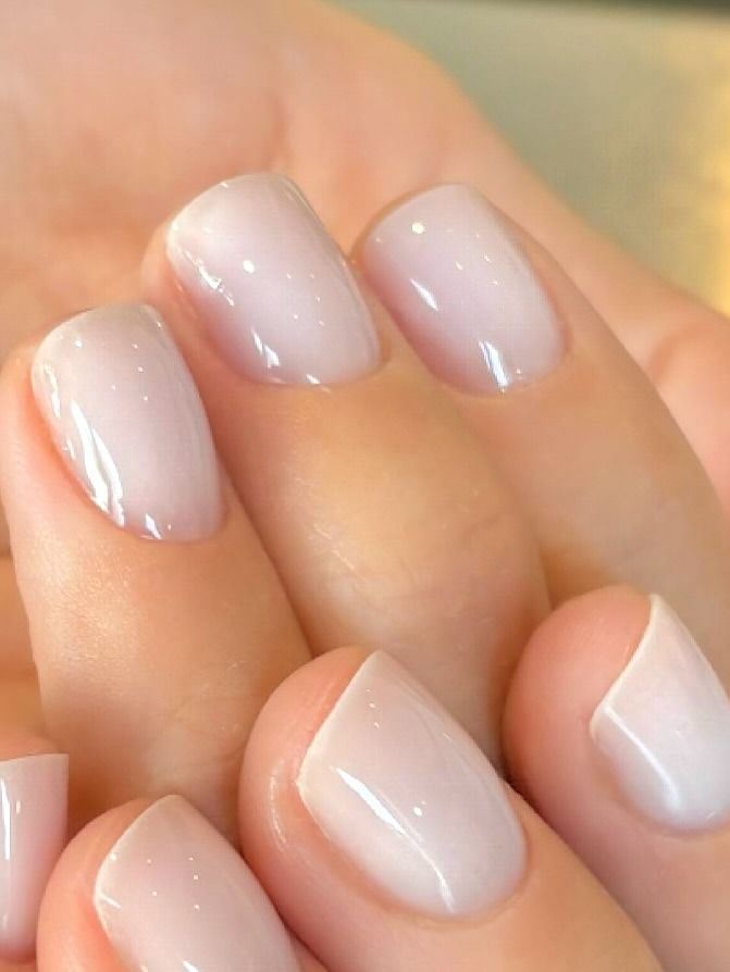 Milky White Visual Idea — Winter Nail Colors for Pale Skin