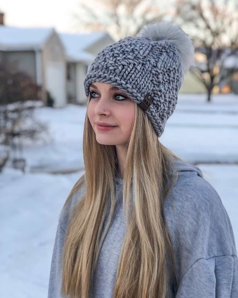 Blonde Visual Idea Blonde Visual Idea — Winter Hat Hairstyles